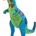 Melissa & Doug T-Rex Dinosaur - Lifelike Stuffed Animal (Over 2 feet Tall) Giant Blue Stuffed T-Rex Plush Toy, 24.5 X 21.5 X 6.5