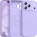 Ktele Magnetic for iPhone 17 Pro Case [Compatible with Magsafe] [Premium Silicone Satin-Smooth Touch] Slim Shockproof Anti-Scratch Microfiber Lining Case, 6.3 inch, Light Purple