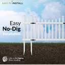Zippity Madison Picket Gate, White Vinyl DIY No Dig Kit
2.5ftH x 5.1ftW, 1 Gate, ZP19028