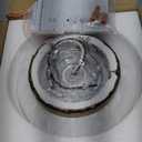 Mid-Century Modern Gold Semi Flush Mount Ceiling Light, Kitchen Ceiling Light Fixture with Glass Shade, Mini White Close to Ceiling Lamp for Entryway Hallway Bathroom (8.66 Inch)