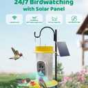 HIXX Smart Hummingbird Feeder with Camera Solar Powered, with Ant Moat & Bee Proof AI Bird Recognition, Easy Clean & Refill, with Coolfly Birdwatching APP, Ideal Gifts for Hummingbird Lover (17.5 oz)