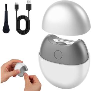3-in-1 Electric Nail Clipper for Seniors&Adults,Automatic Nail Trimmer with LED Light&Nail Scraps Storage,Electric Toenail Clippers with Polishing,Rechargeable Fingernail Clipper for Thick NailsWhite