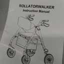 Lightweight Rollator Walker with Seat & Backrest - Foldable Mobility Aid for Seniors, 8" Large Airless Tires, Adjustable Height, Brake,Storage Bag,300 lbs Capacity, 4 Wheel Rolling Walkers for Adults