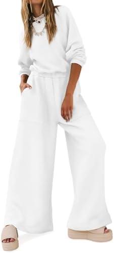 Yousify Women Trendy Rompers 2025 Wide Leg Long Sleeve Jumpsuits Casual Sweatshirt One Piece Backless Cutout Outfits M