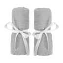 Newton Baby Fitted Sheets for Bassinet & Bedside Sleeper, Essential Bassinet (2-Pack) - Ultra-Breathable, Washable and Ultra-Soft, 100% Muslin, 19" x 35", Grey