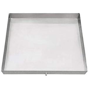 28 x 28 Stainless Steel Washing Machine Drip Pan: No-Rust Avoid Water Damage & Mold – Welded Corners Includes Drain Hole & Hose Adapter