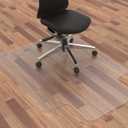 Office Chair Mat for Hardwood Floor, 48x 36 Clear Floor Protector Mat for Office Chair, Vinyl Desk Chair Mat for Hard Floors, Easy Glide for Chairs, 36" x 48" With Lip