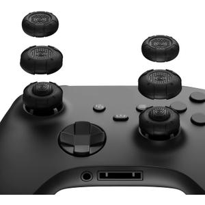 GeekShare Thumb Grip Caps for Xbox One Controller,Silicone Joystick Cover Solid Color Thumbsticks Cover Set Compatible with Xbox Series X,3 Pairs / 6 Pcs (Black)