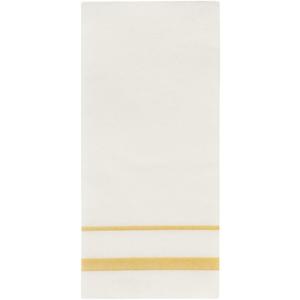 Guest Towels White Gold Line, 1/6 Fold, 24/20ct, Case of 480 (24 packs x 20), 1 Count
