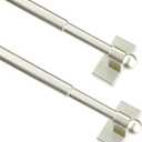 Multi functional hanging poleMagnetic Curtain Rods for Metal DoorsNo tools required,Multi-Use Adjustable Appliance for Windows Iron Steel Places09-16 Inch2 Pack,Nickel