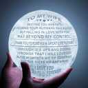 Engraved 3D Moon Lamp Anniversary Valentines Gift for Wife, to My Wife Birthday Gifts from Husband, Personalized 5.9 Inch 3D Printing Moon Light Gift for Wife Mother's Day Christmas Gift