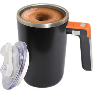 Self Heating Coffee Mug, 14oz Smart Heated Mug for Coffee, 180 Min Battery Life & Hot Up to 149 Temperature Control Mug, Coffee Warmer Mug Gift for Men Women, Dad and Mom (Black)