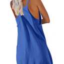 Nirovien Women's Sleeveless Athletic Romper Sporty Dress with Shorts Underneath Golf Tennis Exercise Dresses(Klein Blue,XL)