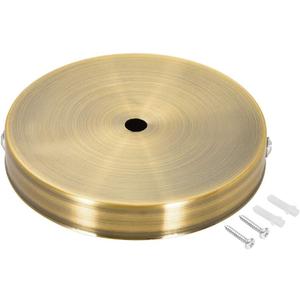 Uxcell Retro Light Canopy Kit Wall Sconce Lamp Plate Fixture 120mm 4.7Inch Gold Bronze