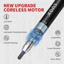 L'UGX Nail Drill, 35000RPM Professional Nail Efile with Cordless Motor, Portable Electric Nail File Machine for Acrylic, Gel Nails, Manicure Pedicure for Home Salon Use, Low Vibration, Blue