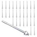 1/2" x 7" Concrete Anchors Wedge Anchor, Carbon Steel,30 Pcs