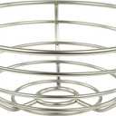 Spectrum Diversified Euro Fruit Bowl & Produce Basket Modern Countertop Food Storage for Fruits & Vegetables, Sleek Design with Sturdy Steel Construction,Silver