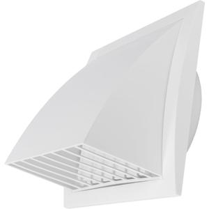 Dryer Vent Cover Outside - ABS Plastic HVAC Air Vents for Exterior Wall - White Ventilation Exhaust Grille with Weather Protective Cap and Non-Return Valve