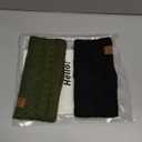 Winter Headbands for Women Wool 2 Pack, Ear Warmers for Women Headband Knit Thick Fleece Lined, Cold Weather Warm Ear Muffs(Black+Army)