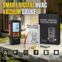 Digital Vacuum Gauge Pro, HVAC Vacuum Gauge with Smart Evacuation & Leak Detection, Torr/mbar/hPa/inHg, ±0.2% FS Accuracy, Auto Calibration, 3" LCD, 7/16"-20UNF(1/4" SAE)