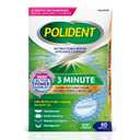 Polident 3 Minute Antibacterial Dental Appliance Cleanser Tablets, Retainer Cleaner Tablets, 60 Count