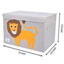 Large Toy Box Storage with Lid, Foldable Fabric Toy Chest Storage for Kids
Toy Organizer Basket, Collapsible Animal Print Storage Bin for Toddlers, Boys and Girls, Playroom, Baby Nursery (Lion)