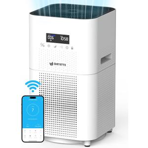 Dayette Smart WIFI Air Purifiers for Home Large Room Up to 3000 Sq Ft, APP & Alexa Control Air Cleaner, H14 Ture HEPA Filter for Allergies Pet Dander Smoke Dust, 22dB Sleep Mode for Bedroom