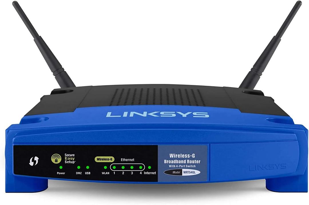 Linksys Open Source WiFi Wireless-G Broadband Router, Speeds up to (AC1200) 1.2Gbps - WRT54GL