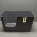 Cat Litter Box with High Sided,24.8" Lx11.4 Wx13.0 H,Extra Large Cat Litter Box for Big Cats,XL Jumbo Kitty Litter Box for Indoor Cats,Tool-Free Assembly (Grey)