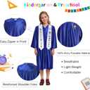 Newrara Kindergarten Graduation Cap and Gown Stole Package for Kids (33, Royal Blue)
