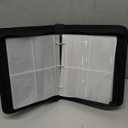 Collectible Trading Card Albums,4 Pocket Card Binder, 400 Double Sided Pocket,PU Premium Zip Trading Card Binder for TCG, MTG,Sports Cards (Purple White)