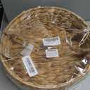 Round Water Hyacinth Storage Baskets for Organizing Round Wicker Basket with Double Handles-Wicker Baskets for Shelves