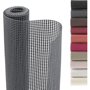 Smart Design Classic Grip Shelf Liner- Non Adhesive Home Organization Shelf Liners - Strong Grip, Non Slip, Easy Clean - Perfect for Desk, Shelves, Kitchen, Cabinet Protection - Graphite Gray (18"W x 60"L)