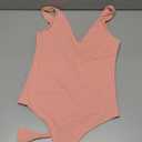 Women's Scoop Neck Sleeveless Bodysuit Ribbed Sexy Backless Leotard Tank Top S
