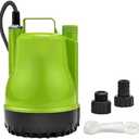 Ultra-quiet submersible circulation pump 1900GPH Portable Utility Submersible Sump Pump With 16.4ft Cord For Drains Water From Pool Pond