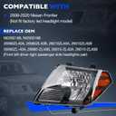 Headlights Assembly Pair Compatible with 2009-2020 Nissan Frontier S SL SV SE LE XE PRO-4X Desert Runner, Replace 26060ZL40A 26060ZL40B 26010ZL40A 26010ZL40B, Turn Signal Lamps W/Bulbs