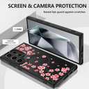 ZIYE Magnetic Case for Samsung Galaxy S24 Ultra 6.8 Inch [Compatible with MagSafe] Hard PC and Soft TPU Case with Cherry Blossom Pink Floral Anti-Scratch Shockproof Protection Phone Cover for Women