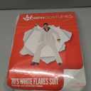 Morph Saturday Night Disco Costume Men 70s White Leisure Suit for Men 70s Fever Outfit Halloween Costumes For Adults (X-Large)