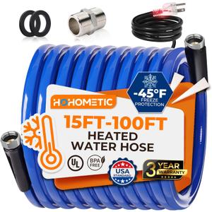 30FT (15-100FT) Heated Water Hose for RV,-45  Antifreeze 4.0 Upgraded Heated Drinking Water HoseRv Freshwater Hoses with Fittings, Rv Accessories