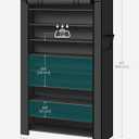 SONGMICS 10-Tier Shoe Rack, Shoe Storage Cabinet with Dustproof Cover, Free-Standing Shoe Storage Organizer for Closet, Entryway, Hold 40-50 Pairs of Shoes, for Sneakers, High Heels, Black URXJ36HV1