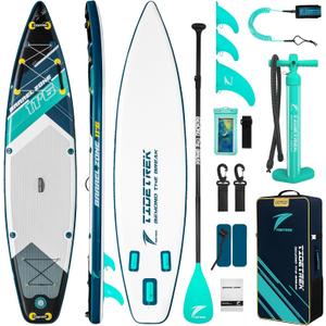 11'6" Inflatable Stand Up Paddle Boards, Premium SUP Accessories, Non-Slip Comfort Deck for Youth & Adults
