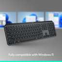 Logitech MX Keys S Wireless Keyboard, Low Profile, Fluid Precise Quiet Typing, Programmable Keys, Backlighting, Bluetooth, USB C Rechargeable, for Windows PC, Linux, Chrome, Mac - Graphite