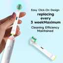 Replacement Toothbrush Heads Compatible with Oral B Pro 1000 Electric Toothbrush,Replacement Brush Heads Refill for Genius X,Smart 1500,Pro 5000,16 Count (White)