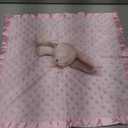 Pro Goleem Loveys for Babies Bunny Security Blanket Baby Girl Gifts Newborn Soft Pink Lovie for Infant and Toddler Snuggle Toy Stuffed Animal, Pink 16 Inch