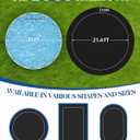 21 ft Round Pool Covers for Above Ground Pools, Thicker Solar Pool Cover Protector - Heavy Duty Tear Resistant Fabric, with Ropes and Ground Nails, Waterproof, Dustproof, Windproof (Black)