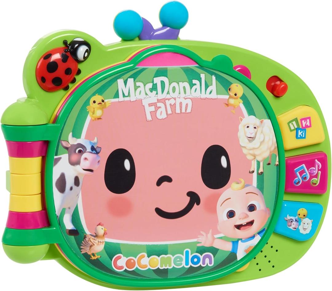 CoComelon Learning Book Interactive Toy for Toddlers, 3 Learning Modes, Music, 50 Learning Phrases, Officially Licensed Kids Toys for Ages 18 Month