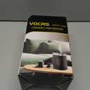 Small Portable Space Heater for Indoor Use - VOCRS 1500W PTC Electric Heater with Thermostat, Remote Control, 12H Timer, Eco and Fan Mode, Rapid and Safe Heating for Bedroom, Office