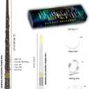 Lezonic Floating Candles with Wand Remote, Set of 12 Christmas Tree Candles, Magic Flameless Candles Battery Operated, Flikering Hanging LED Taper Candlesticks Halloween Xmas Decorations, 0.51" x 6.7"