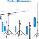 NEEWER 2-in-1 Photography Light Stand, Aluminum 9.7ft Heavy Duty Tripod