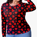 AOBUTE Plus Size Womens St Patricks Day Shirts Irish Shamrock Mesh See Through Tshirt 1X-4X sizes L